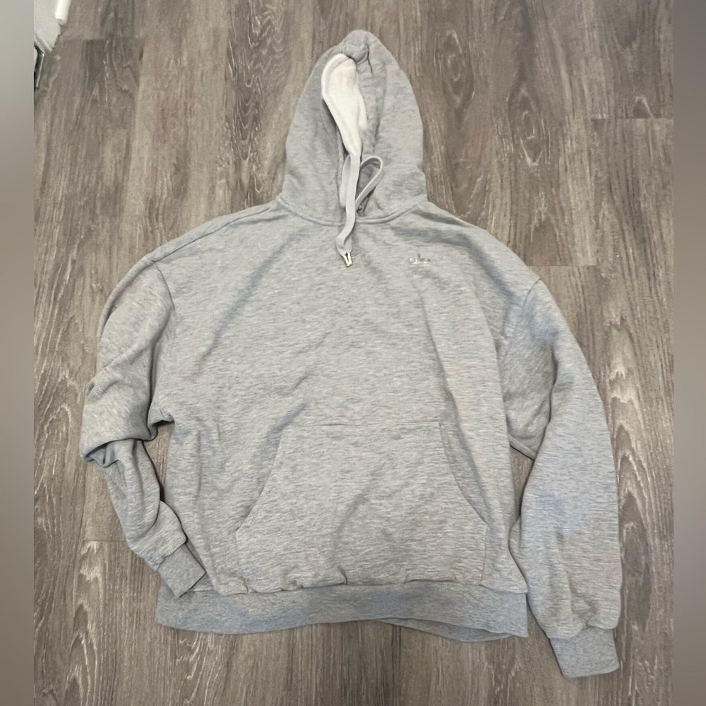 grey alo hoodie size L